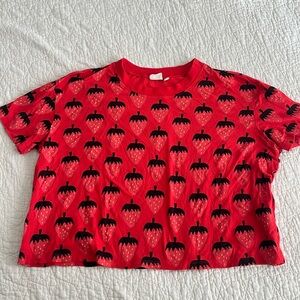 JENNY LEMONS- strawberry crop top XL